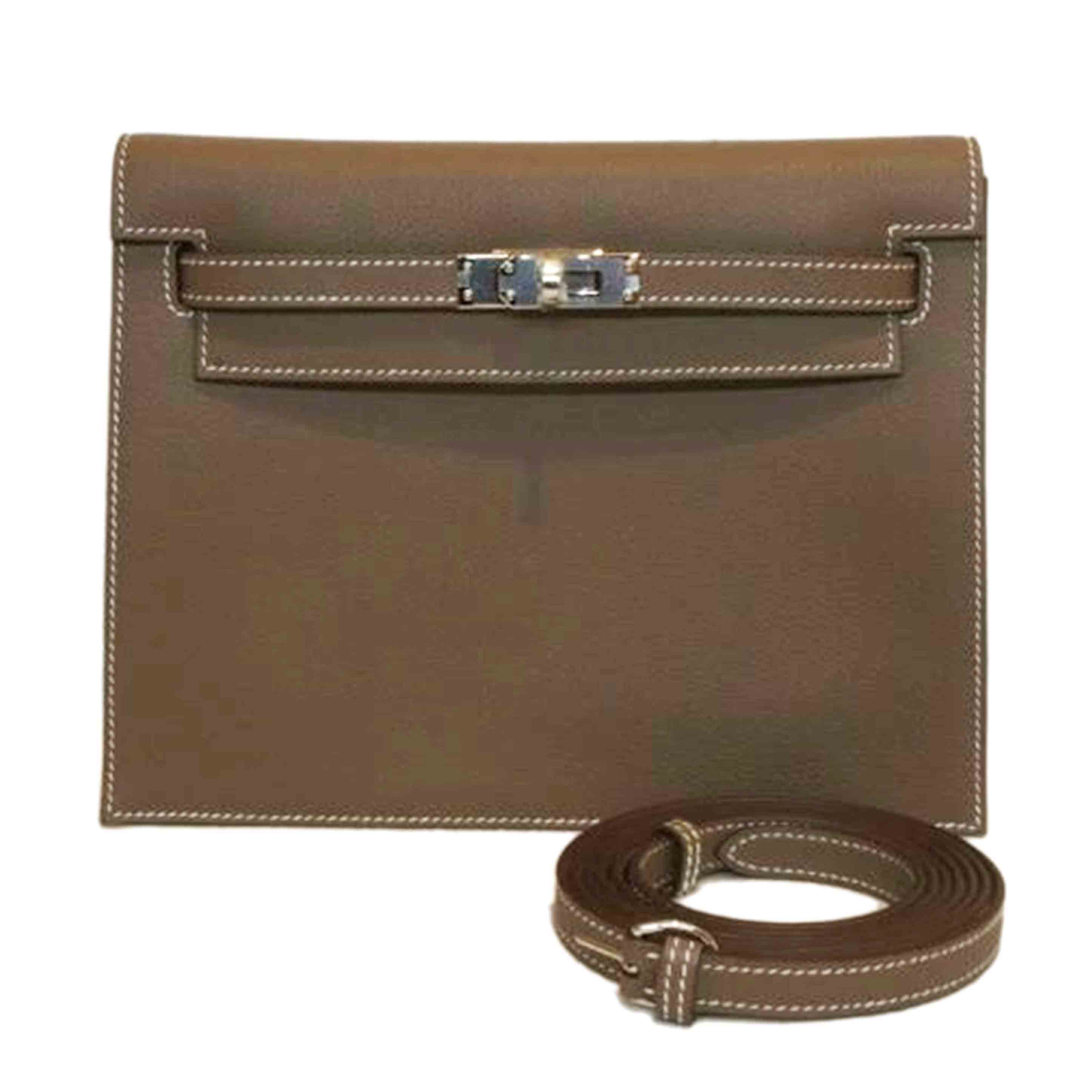 HERMES エルメス/ケリーダンス/エバーカラー/エトゥープ/SV金具/W/SAランク/92【中古】