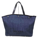 PRADA プラダ/デニムトートバッグ/ポーチ付き/103/Aランク/84【中古】(4)