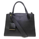 PRADA プラダ/モノクローム/2wayハンドバッグ/サフィアーノ/ネロ/黒/1BA155/59/Aランク/84【中古】