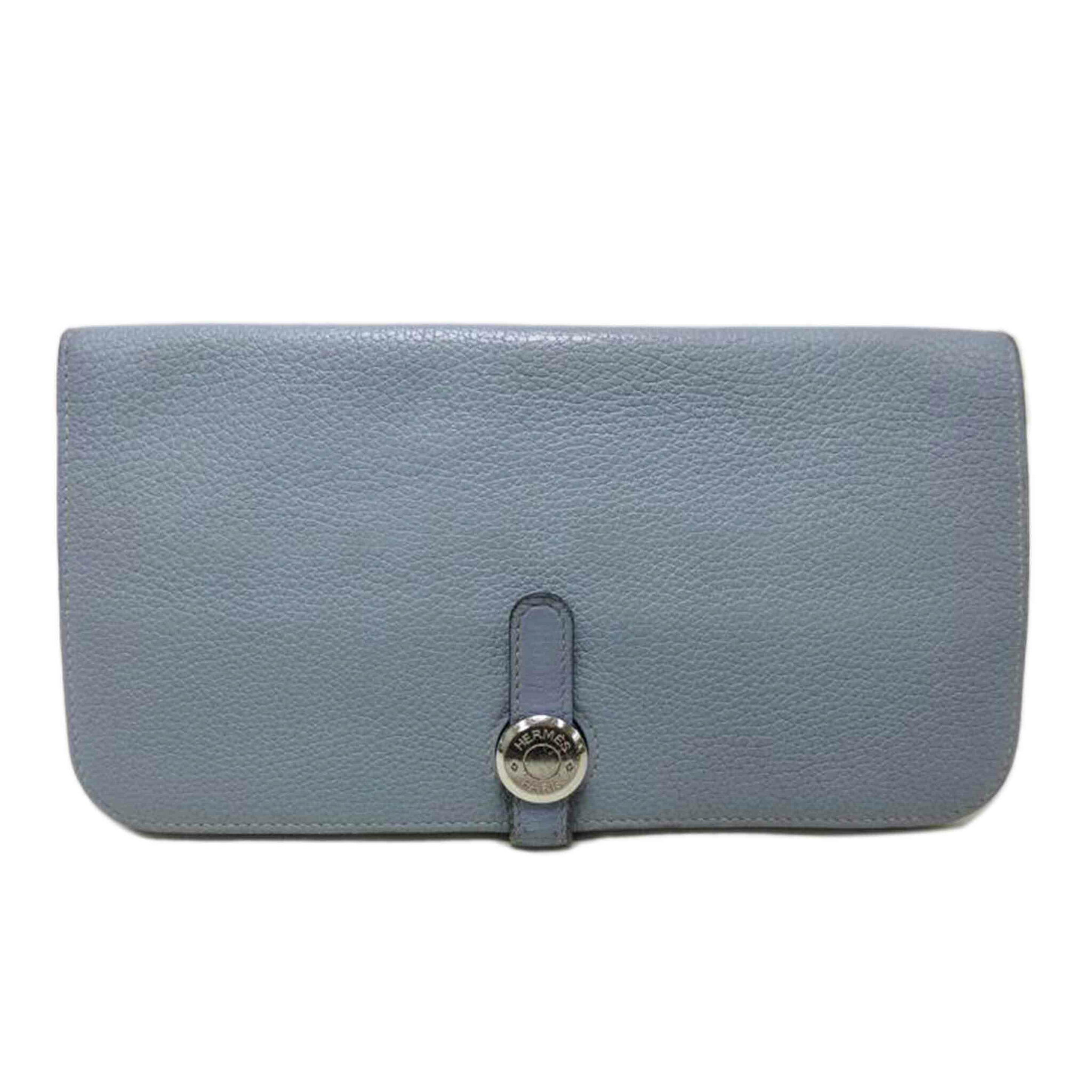 HERMES エルメス/ドゴンGM/シルバー金具/水色系/□P刻*/Bランク/84【中古】