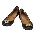 TORY BURCH トリーバーチ/フラットシューズ/ブラック/サイズ7(約24cm)/ABランク/18【中古】