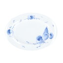 Meissen マイセン/オーバル プラタープレート 35cm/青い花/28307/Aランク/78【中古】