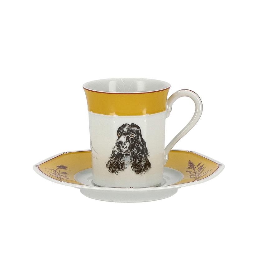 HERMES エルメス/イエロー・コッカスパニエル カップ&ソーサー/Aランク/09【中古】