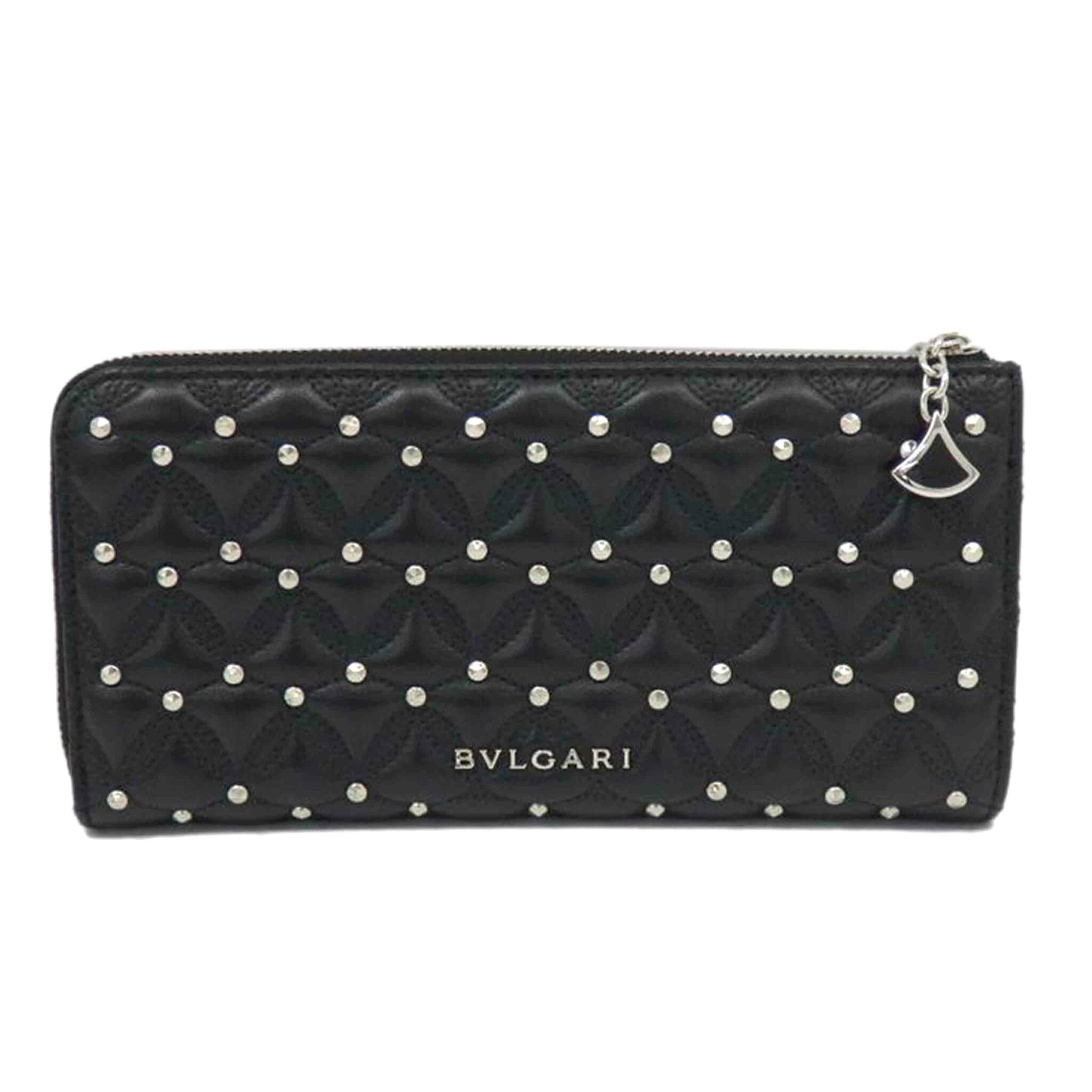 BVLGARI ブルガリ/L字ラウンドファスナー長財布/ナッパレザー/285722/276*****/Aランク/77【中古】