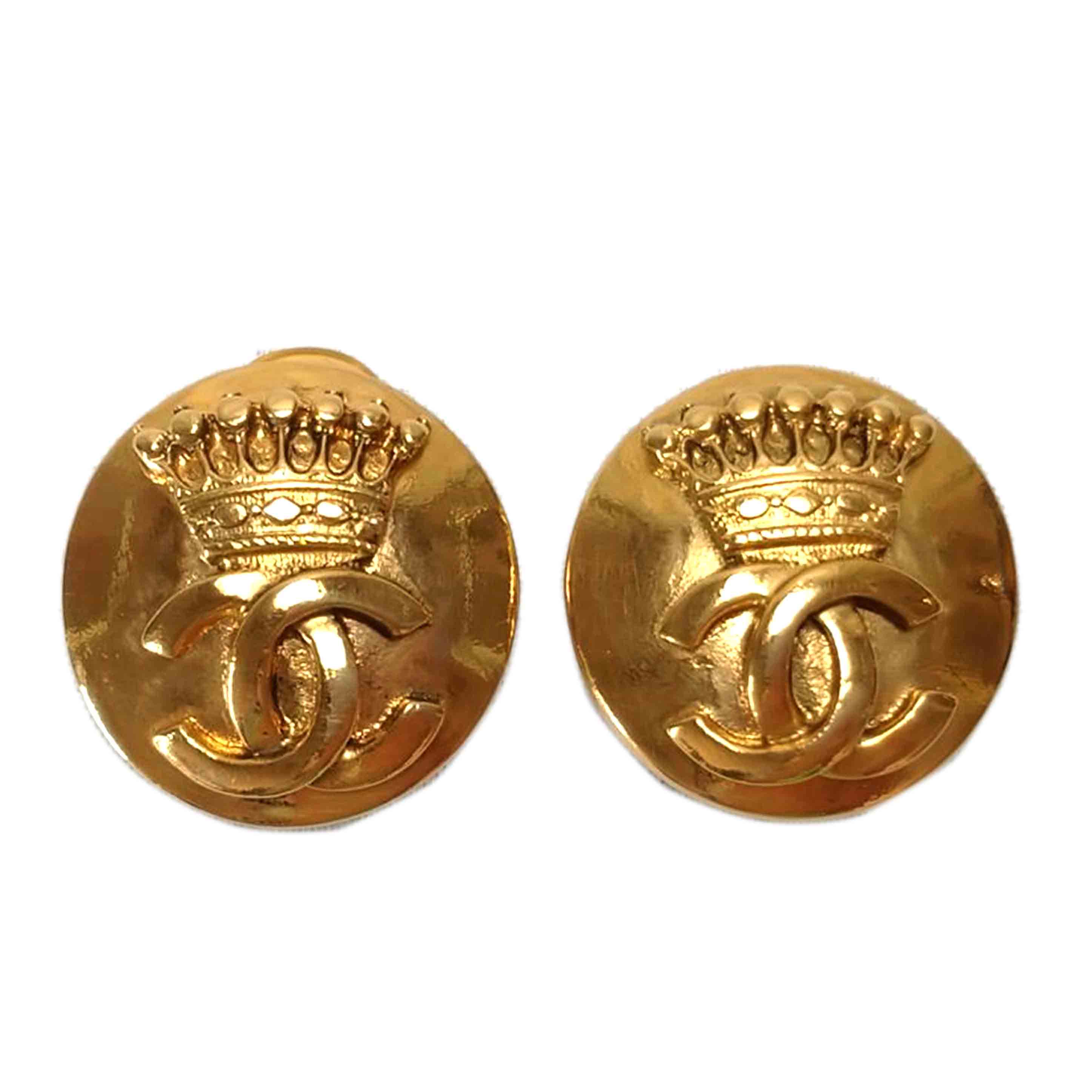 CHANEL シャネル/ココマーク クラウン イヤリング/ABランク/52【中古】