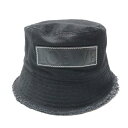 LOEWE ロエベ/ステッチブリム ロゴレザーバケットハット/28001/ABランク/52【中古】