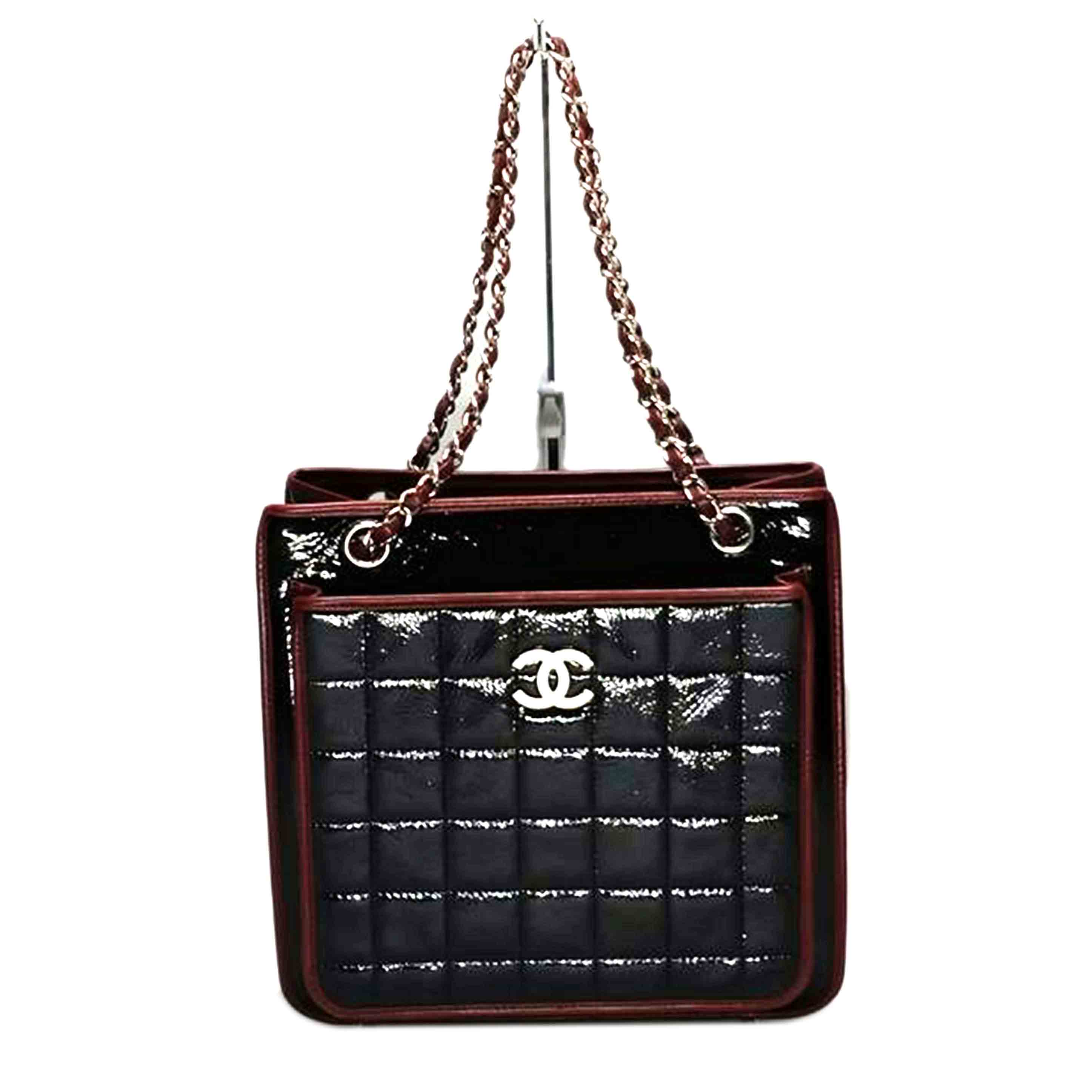 CHANEL シャネル/チョコバー チェーントート パテントレザー/110*****/Bランク/52【中古】