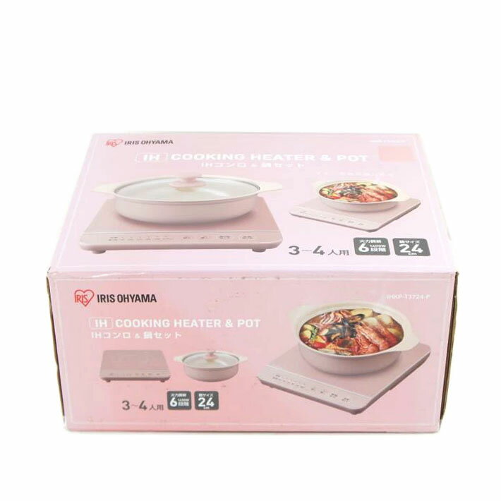 IRIS OHYAMA アイリスオーヤマ/IHコンロ＆鍋セット/IHKP-T3724-P/Sランク/64【中古】