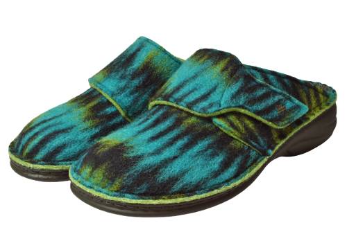 フィンコンフォート Finn Comfort 室内履き クロッグ レディース 6569 GOMS インカアクア 圧縮ウール　 アーチサポートインソール入り 外反母趾対応 外履きとしても使えます。