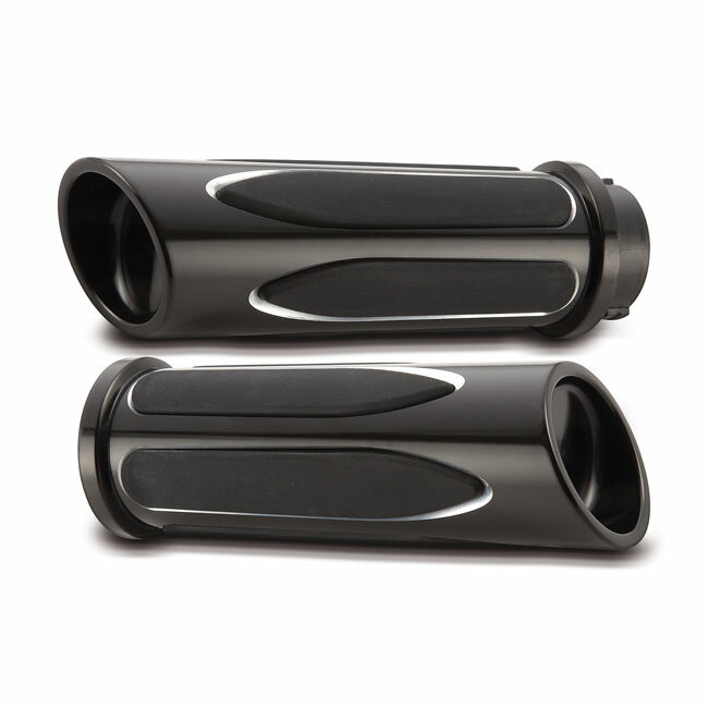 ARLEN NESS billet Deep Cut Comfort grips. Black | 960184