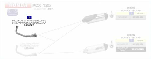 ARROW / アロー HONDA PCX 125/150 eマーク（公認）コレクター | 53066KZ