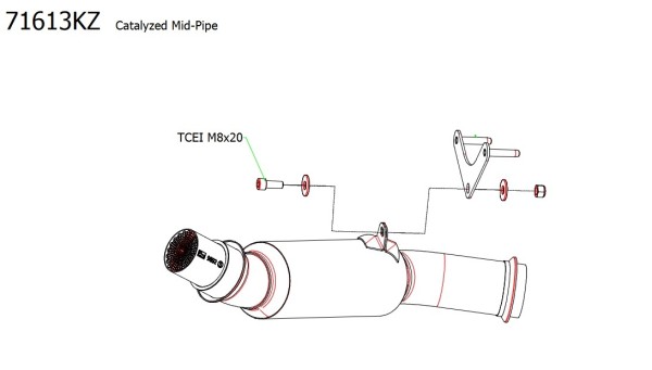 ARROW / アロー KTM 1290 SUPER DUKE R '14 Eマーク証 キャタライザー STANLESS スチール リンクパイプ | 71613KZ