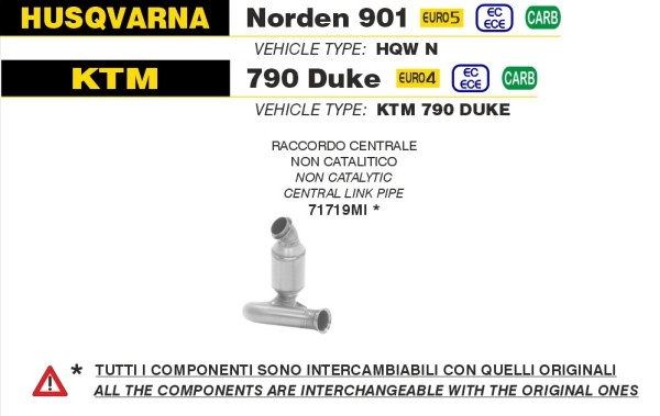 ARROW / アロー KTM 790 Adventure 2019- Racing パイプ オリジナルコレクション オリジナル / ARROW エキ | 71719MI