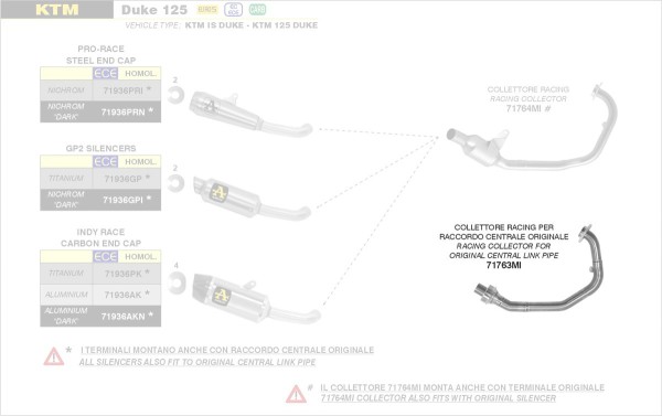 アローストリートレースコレクターは、オリジナルのものと交換可能です | 71763MI