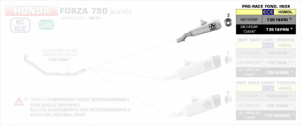 メーカー： アロー部品の種類：純正オリジナル部品アロー純正 メーカーコード： 73518prnアロー 純正品コード： 73518prn製品番号:73518prn ean barcode：8019799113220 カテゴリを使用：スクータータイプ：pro-race ホモロゲーションECE：はいモデルタイプ：rh11 body長さ：250mm 内径：38mm マフラー重量：1.65kg 出口直径：68mm db-killer：si 酸素センサープラグ（Sonda lambda）：いいえ COセンサープラグ：いいえスリーブ素材：黒鋼エンドキャップ素材：ステンレス