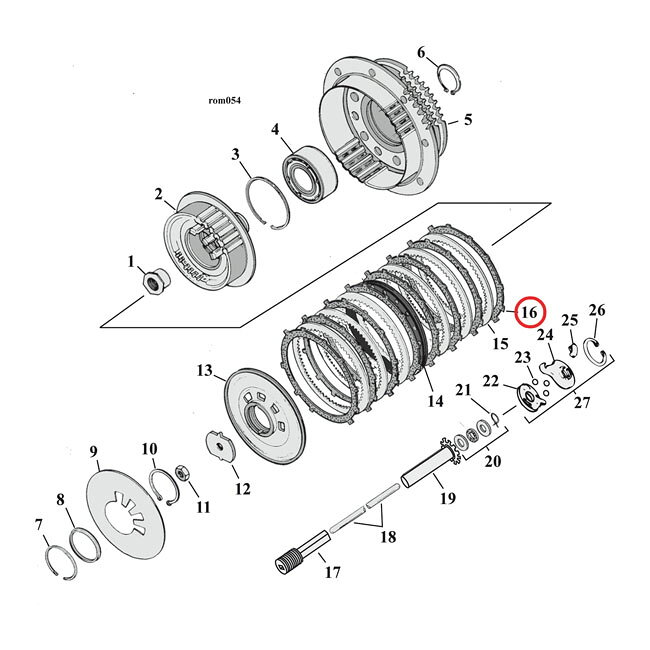BARNETT- clutch friction disc set. Carbon fiber | 907069