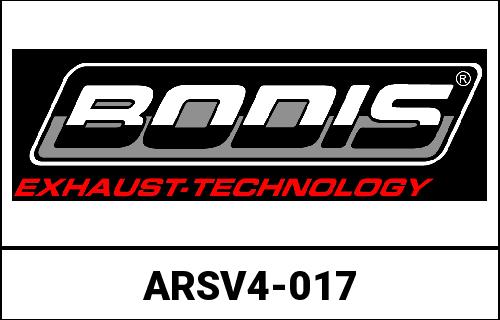 Bodis（ボディス） V4-M- スリップオン- ステンレススチール ブラック APRILIA Tuono トゥオーノ V4 (2017-2019) | ARSV4-017