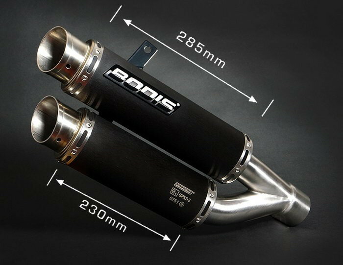 Bodis（ボディス）GPX2-S スリップオン-セット 4-4・ステンレスブラック | KZ1000-006