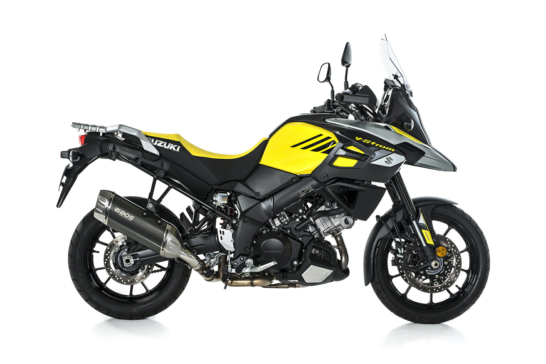 BOS / ボス Desert Fox スリップオンエキゾースト EG (Euro 4) カーボンスチール SUZUKI DL 1000 V-Strom 2017 | 1740510CS