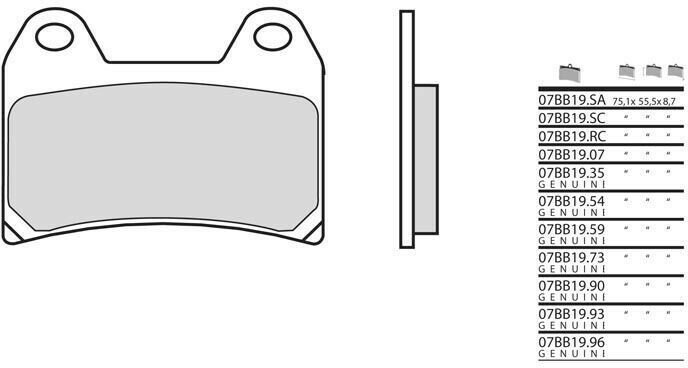 BREMBO / ブレンボ ブレーキパッド 07BB1973 オーガニック | 07BB1973