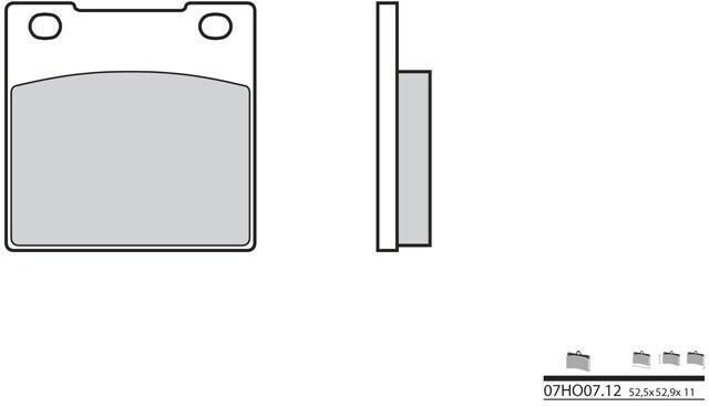 BREMBO / ブレンボ ブレーキパッド 07HO0712 オーガニック | 07HO0712