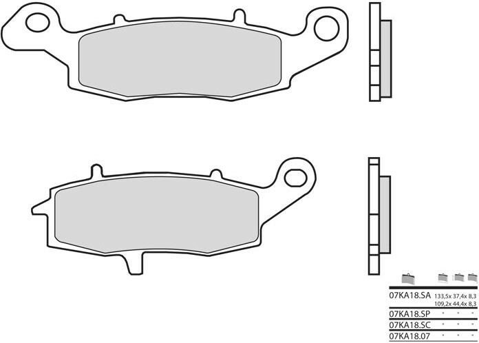 BREMBO / ブレンボ ブレーキパッド 07KA18LA シンタード・メタル | 07KA18LA