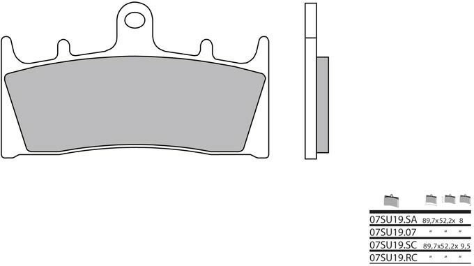 BREMBO / ブレンボ ブレーキパッド 07SU19LA シンタード・メタル | 07SU19LA