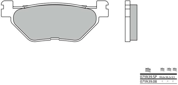 BREMBO / ブレンボ ブレーキパッド 07YA39SP シンタード・メタル | 07YA39SP
