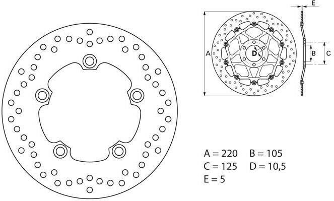 BREMBO / ブレンボ ORO (オーロ) ブレーキディスク ラウンドフィックス | 68B40750