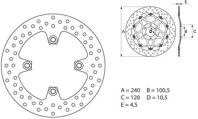BREMBO / ブレンボ ORO (オーロ) ブレーキディスク ラウンドフィックス | 68B40779