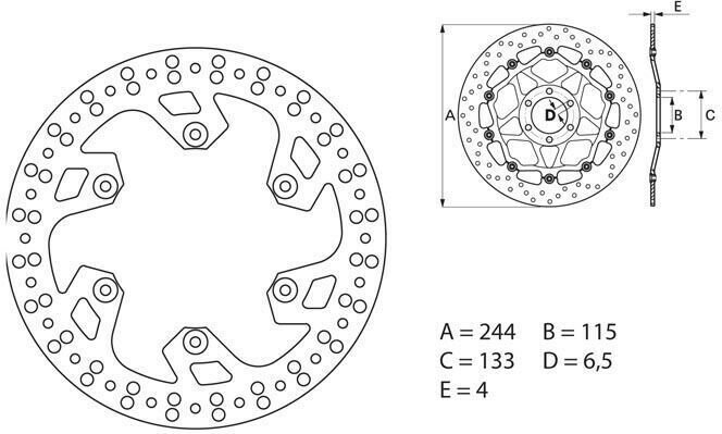 BREMBO / ブレンボ ORO (オーロ) ブレーキディスク ラウンドフィックス | 68B40790