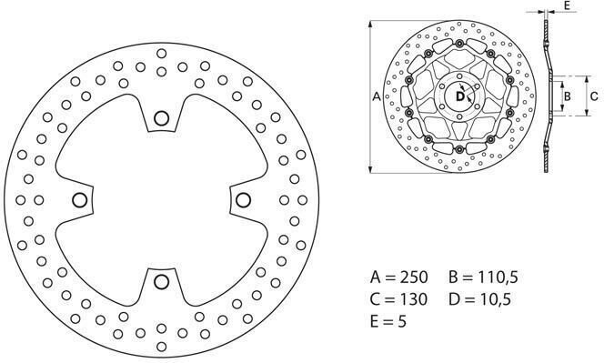 BREMBO / ブレンボ ORO (オーロ) ブレーキディスク ラウンドフィックス | 68B407A3