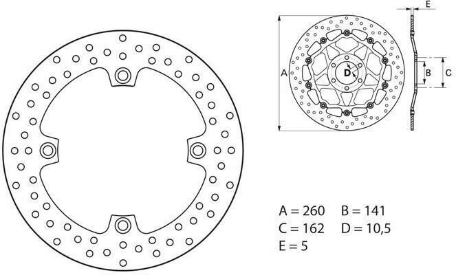 BREMBO / ブレンボ ORO (オーロ) ブレーキディスク ラウンドフィックス | 68B407E3