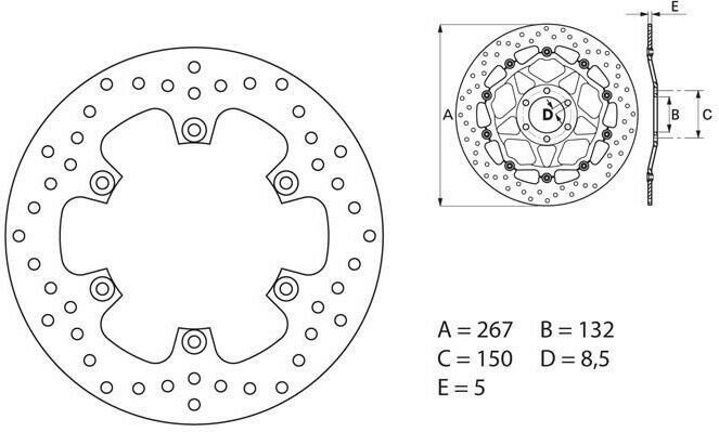 BREMBO / ブレンボ ORO (オーロ) ブレーキディスク ラウンドフィックス | 68B407E4