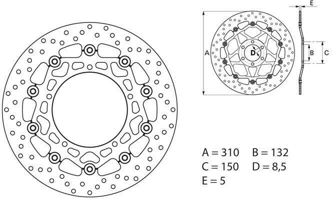 BREMBO / ブレンボ ORO (オーロ) ブレーキディスク ラウンドフローティング | 78B40860