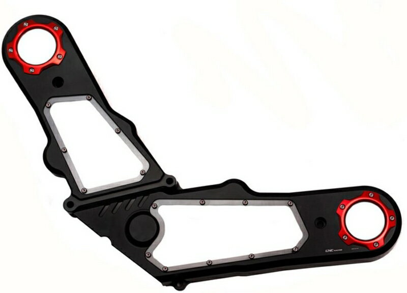 CNC Racing / シーエヌシーレーシング タイミングベルトカバー DUCATI ブラック/レッド | CC201BR