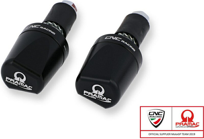 CNC Racing / シーエヌシーレーシング ハンドルバーエンド LOOK Pramac Racing リミテッドエディション ブラック | CM236BPR
