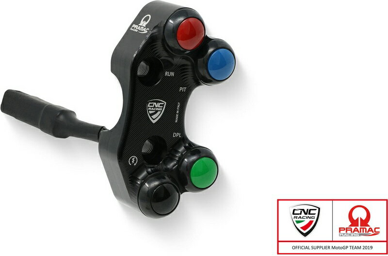 CNC Racing / シーエヌシーレーシング 右側 ハンドルバー switch Ducati Panigale V4R - Brembo ビレット CNC and forged brake マスターシリンダーinder - Pramac Racing リミテッドエディション ブラック | SWD17BPR