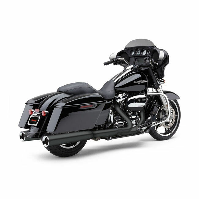 COBRA- Powrflo 4-1/2" slip on mufflers. Black | 558178