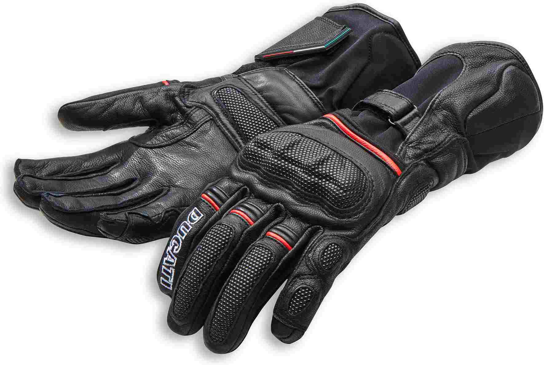 Ducati / ドゥカティ純正商品 Strada C4 - ファブリック-レザーグローブ ブラック | 981040073