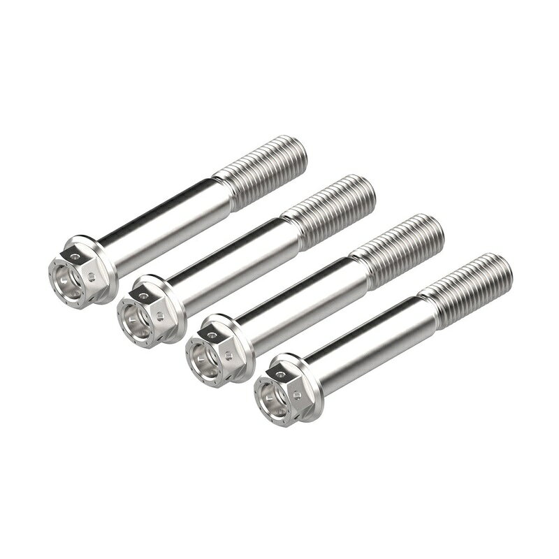 適合車種 : Not Brand SpecificNot Model Specific (Not Year Specific-Not Year Specific)商品番号PRN017540Evotech フロントキャリパーボルトセット（レース） - Kawasaki ZX636 2013 - 2018エボテック フロントキャリパーボルトセット（レース用）の特徴- エボテックパフォーマンスで自社生産- 六角頭のステンレス製キャリパーボルト：純正ボルトと直接交換可能- EPのモデル別設計により、ボルトの長さ、ねじ山、ねじピッチを再現し、確実な取り付けを実現- 316オーステナイト系（船舶用）ステンレス鋼で優れた耐食性- セーフティワイヤー（ロックワイヤー）用に六角穴加工済み- 12mm六角ヘッド- フランジボルトヘッドが安全なベアリング面を提供- エボテックフロントキャリパーボルトセットには、純正部品と直接交換するために必要なボルトがすべて含まれています。- UKAS ISO 17025認定試験機関によるISO 3506適合の独立試験済み レースタイプ」ボルトセットはロードバイクに適していますか？ はい、適しています。ご使用のバイクに合ったセットをご注文いただければ、主な仕様（ネジピッチ、長さなど）はエボテックのロード用同等品と同じです。違いは、「ヘッド」が12mmの六角形で、ロックワイヤーを利用するための穴があらかじめ開けられていることです。しかし、究極のレースレプリカバイクを手に入れたい、あるいはサーキット走行を楽しみたいのであれば、エボテックフロントキャリパーボルトセット（レース用）は理想的なアドオンであり、安全補助部品です。さらに重要なことは、エボテックのキャリパーボルトセットは、キャリパーマウントの一貫したアライメントとブレーキ性能を保証するために、正確で再現可能な公差でCNC加工されているということです。 注-取り付けの前に、長さ、ボルトピッチ、ねじ山を含め、エボテック製ボルトと純正品との比較を慎重に行い、確実に交換することが重要です。ボルトが正しく取り付けられていないと、ブレーキの効き、ひいてはライダーの安全に影響を与える可能性があります。エボテックのキャリパーボルトは、特定のモーターサイクルモデルの製造年に装着されたメーカー純正品の交換用としてリストアップされています。オカ