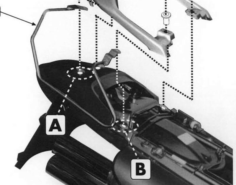 XL 650V TRANSALP (00-07) チューブ状サイドケース ホルダー for ソフトバッグ | T213