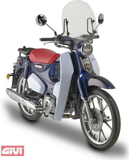 Givi / ジビ ウインドシールド トランスペアレント 高さ385mm 幅 415mm Honda Super Cub （スーパーカブ） C125- クリア スクリーン | 1168AG
