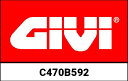 Givi / ジビ カバー 塗装済み ブルー For E470 C470B592