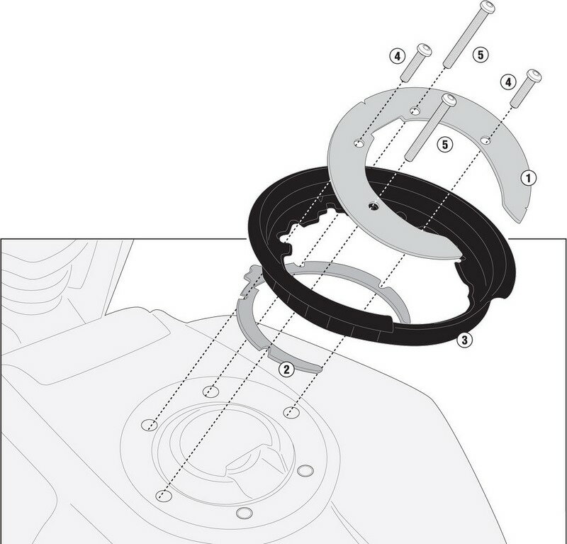 Givi / ジビ タンクロック BF53 フューエルタンクバッグフランジ Husqvarna Svartpilen / Vitpilen 701 | BF53
