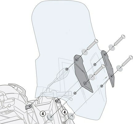 Givi / ジビ ウインドスクリーン BMW C 400 GT dim. HxW 765x58cm （D5132KIT フィッティングキット別途必要） | 5132DT