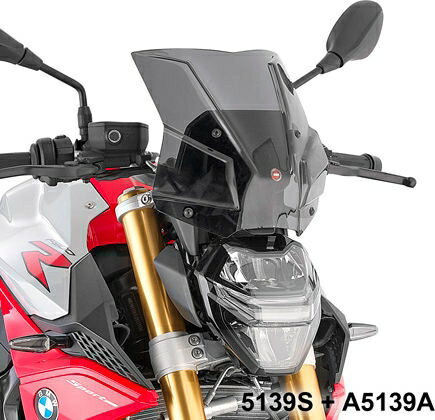 Givi / ジビ ウインドスクリーン BMW F F 900 R スモーク dim. HxW 29x31cm（A5139A フィッティングキット別途必要） | 5139S