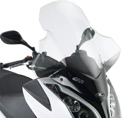 Givi / ジビ ウインドスクリーン Kymco Downtown 125/200/300 09-16 Xtown 125/300 16- クリア dim. HxW 815 x 64 cm | D294ST