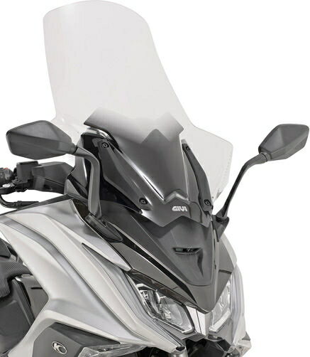 Givi / ジビ ウインドスクリーン Kymco AK 550 クリア with hands guard dim. HxW 70 x 66 cm | D6110ST