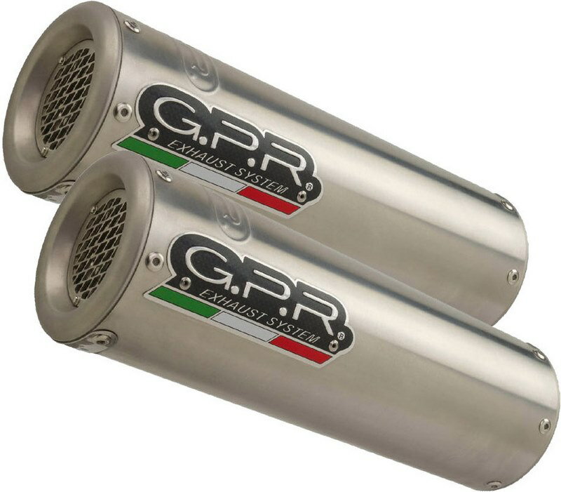 GPR / ジーピーアール オリジナル Kawasaki Zzr 1400 2008/11 Pair Homologated スリッポンエキゾースト M3 Inox